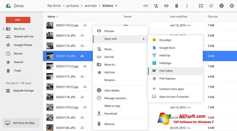 স্ক্রিনশট Google Drive Windows 7