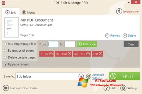 স্ক্রিনশট PDF Split and Merge Windows 7