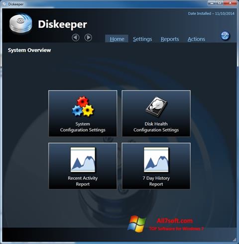 স্ক্রিনশট Diskeeper Windows 7