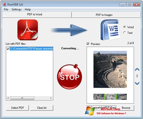 স্ক্রিনশট First PDF Windows 7