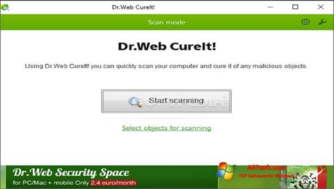 স্ক্রিনশট Dr.Web CureIt Windows 7