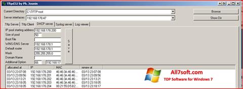 স্ক্রিনশট Tftpd32 Windows 7