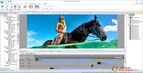 স্ক্রিনশট VSDC Free Video Editor Windows 7
